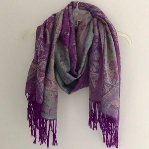 Beautiful Purple Pashmina Scarf